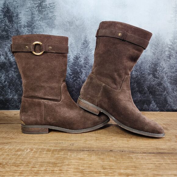 Michael Kors Suede Leather Chocolate Brown Boots | Women's 8M - Picture 1 of 12